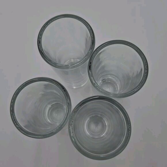 Vintage Crisa Liquor Shooter Double Shot Glass Heavy Bottom 2 oz.  Set of 4 - Picture 3 of 5